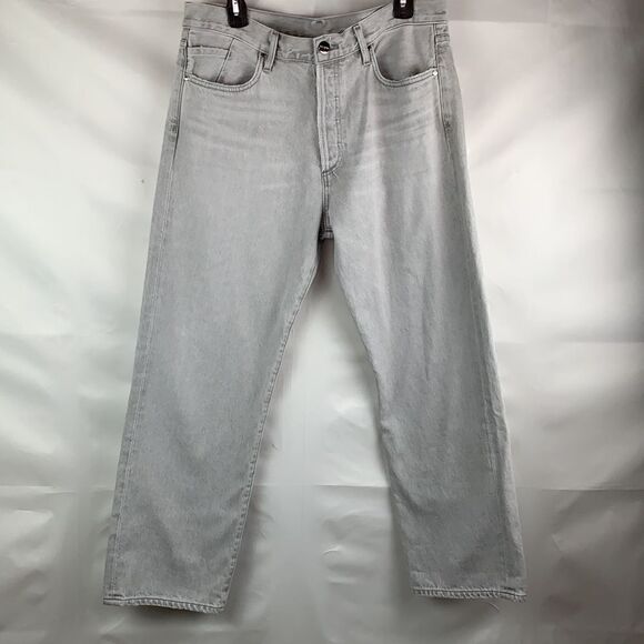 Goldsign gray button fly straight leg jeans size 30 NWT - Picture 2 of 16